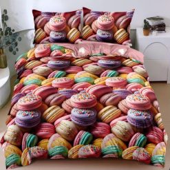Lenjerie Bumbac Satinat cu 2 Fete, 4 Piese #BS721