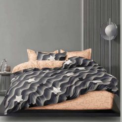 Lenjerie Bumbac Satinat cu 2 Fete, 4 Piese #BS657