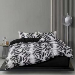Lenjerie Bumbac Satinat cu 2 Fete, 4 Piese #BS663