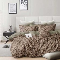 Lenjerie Bumbac Satinat cu 2 Fete, 4 Piese #BS670