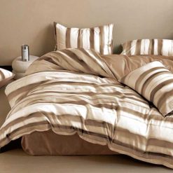 Lenjerie Bumbac Satinat cu 2 Fete, 4 Piese #BS675