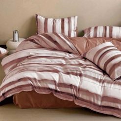 Lenjerie Bumbac Satinat cu 2 Fete, 4 Piese #BS677
