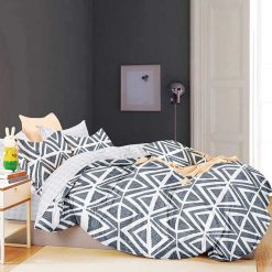 Lenjerie Bumbac Satinat cu 2 Fete, 4 piese #BS496
