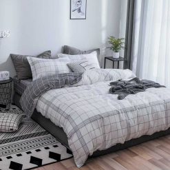 Lenjerie Bumbac Satinat cu 2 Fete, 4 Piese #BS645
