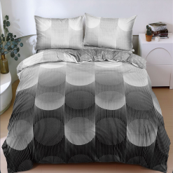 Lenjerie Bumbac Satinat cu 2 Fete, 4 Piese #BS688