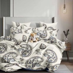 Lenjerie Bumbac Satinat cu 2 Fete, 4 Piese #BS681