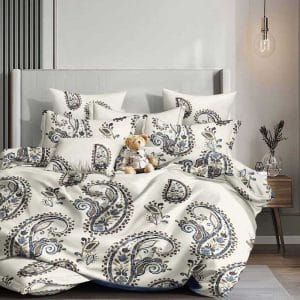 Lenjerie Bumbac Satinat cu 2 Fete, 4 Piese #BS681