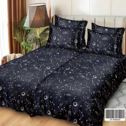 Lenjerie Bumbac Satinat cu 2 Fete, 7 Piese #K01