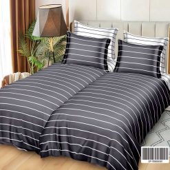 Lenjerie Bumbac Satinat cu 2 Fete, 7 Piese #K05