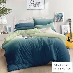 Lenjerie Bumbac Satinat cu ELASTIC, 4 piese #BE177