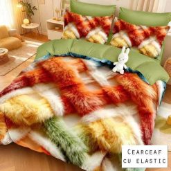 Lenjerie Finet cu 2 Fete, Cearceaf cu Elastic, 6 Piese #FE489
