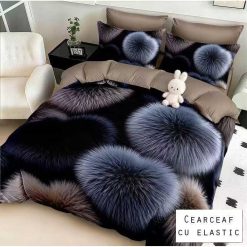 Lenjerie Finet cu 2 Fete, Cearceaf cu Elastic, 6 Piese #FE487