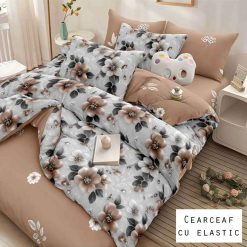 Lenjerie Finet cu 2 Fete, Cearceaf cu Elastic, 6 Piese #FE425