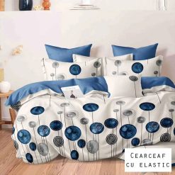 Lenjerie Finet cu 2 Fete, Cearceaf cu Elastic, 6 Piese #FE423