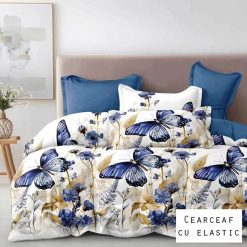 Lenjerie Finet cu 2 Fete, Cearceaf cu Elastic, 6 Piese #FE428