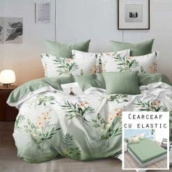 Lenjerie Finet cu 2 Fete, Cearceaf cu Elastic, 6 Piese #FE440