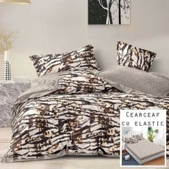Lenjerie Finet cu 2 Fete, Cearceaf cu Elastic, 6 Piese #FE441