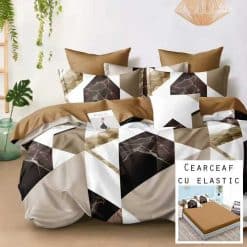 Lenjerie Finet cu 2 Fete, Cearceaf cu Elastic, 6 Piese #FE446