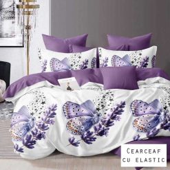 Lenjerie Finet cu 2 Fete, 6 Piese, Cearceaf cu elastic #F645