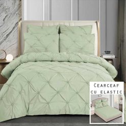 Lenjerie Finet, Pliuri, Cearceaf cu Elastic, 6 Piese #FE364