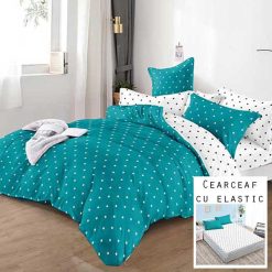 Lenjerie Finet cu 2 Fete, Cearceaf cu Elastic, 6 Piese #FE43