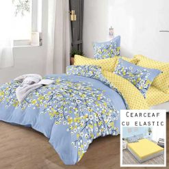 Lenjerie Finet cu 2 Fete, Cearceaf cu Elastic, 6 Piese #FE01