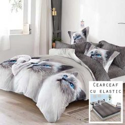 Lenjerie Finet cu 2 Fete, Cearceaf cu Elastic, 6 Piese #FE101