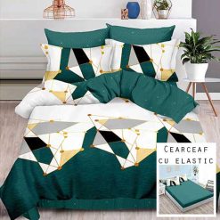Lenjerie Finet cu 2 Fete, Cearceaf cu Elastic, 6 Piese #FE124
