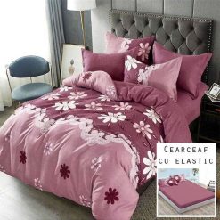 Lenjerie Finet cu 2 Fete, Cearceaf cu Elastic, 6 Piese #FE266