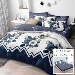 Lenjerie Finet cu 2 Fete, Cearceaf cu Elastic, 6 Piese #FE420