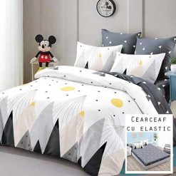 Lenjerie Finet cu 2 Fete, Cearceaf cu Elastic, 6 Piese #FE105