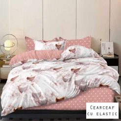 Lenjerie Finet cu 2 Fete, Cearceaf cu Elastic, 6 Piese #FE339