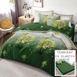 Lenjerie Finet cu 2 Fete, Cearceaf cu Elastic, 6 Piese #FE411