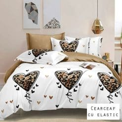 Lenjerie Finet cu 2 Fete, Cearceaf cu Elastic, 6 Piese #FE415
