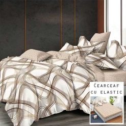 Lenjerie Finet cu 2 Fete, Cearceaf cu Elastic, 6 Piese #FE267