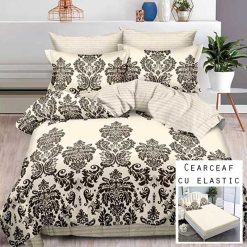 Lenjerie Finet cu 2 Fete, Cearceaf cu Elastic, 6 Piese #FE110