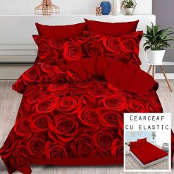 Lenjerie Finet cu 2 Fete, Cearceaf cu Elastic, 6 Piese #FE160