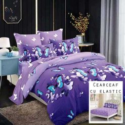 Lenjerie Finet cu 2 Fete, Cearceaf cu Elastic, 6 Piese #FE37