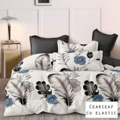Lenjerie Finet cu 2 Fete, Cearceaf cu Elastic, 6 Piese #FE433
