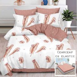 Lenjerie Finet cu 2 Fete, Cearceaf cu Elastic, 6 Piese #FE130