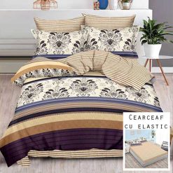 Lenjerie Finet cu 2 Fete, Cearceaf cu Elastic, 6 Piese #FE119