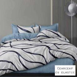 Lenjerie Finet cu 2 Fete, Cearceaf cu Elastic, 6 Piese #FE332