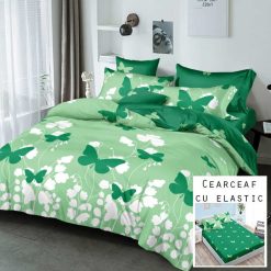 Lenjerie Finet cu 2 Fete, Cearceaf cu Elastic, 6 Piese #FE481