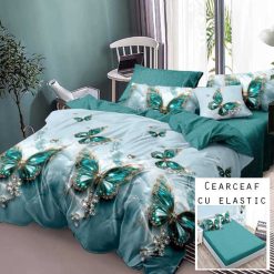 Lenjerie Finet cu 2 Fete, Cearceaf cu Elastic, 6 Piese #FE483