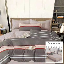 Lenjerie Finet cu 2 Fete, Cearceaf cu Elastic, 6 Piese #FE196