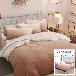 Lenjerie Finet cu 2 Fete, Cearceaf cu Elastic, 6 Piese #FE229
