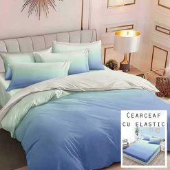 Lenjerie Finet cu 2 Fete, Cearceaf cu Elastic, 6 Piese #FE219