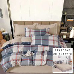 Lenjerie Finet cu 2 Fete, Cearceaf cu Elastic, 6 Piese #FE197