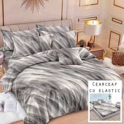 Lenjerie Finet cu 2 Fete, Cearceaf cu Elastic, 6 Piese #FE244