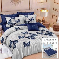Lenjerie Finet cu 2 Fete, Cearceaf cu Elastic, 6 Piese #FE242